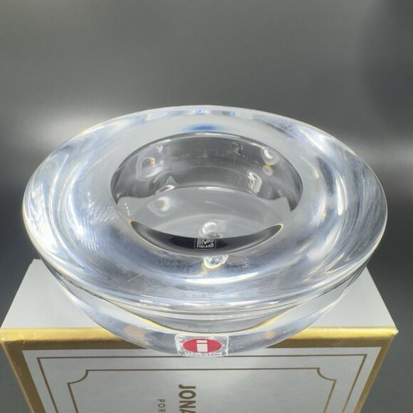 iittala Finland Glass Votive Holder Ballo Clear Glass Crystal Footed Tea Light - Picture 15 of 15